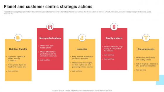 Comprehensive Strategic Governance Planet And Customer Centric Strategic Actions Strategy SS V