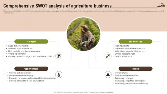 Comprehensive Swot Analysis Of Agriculture Business Wheat Farming Business Plan BP SS