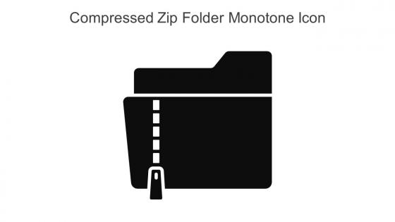 Compressed Zip Folder Monotone Icon In Powerpoint Pptx Png And Editable Eps Format