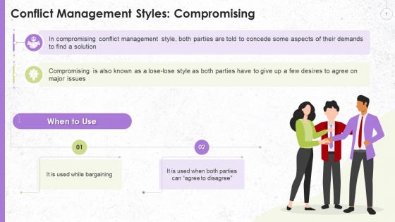 Compromising As A Conflict Management Style Training Ppt