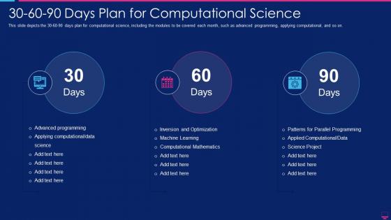Computational science it 30 60 90 days plan for computational science