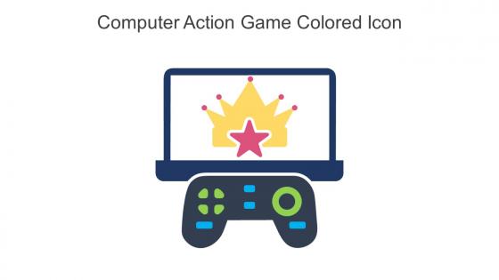 Computer Action Game Colored Icon In Powerpoint Pptx Png And Editable Eps Format