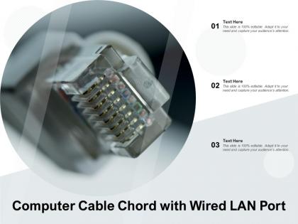 Computer cable chord with wired lan port
