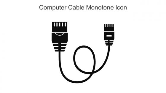 Computer Cable Monotone Icon In Powerpoint Pptx Png And Editable Eps Format