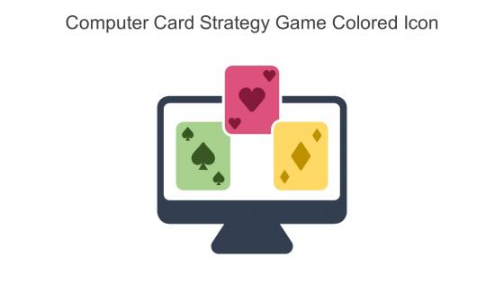 Computer Card Strategy Game Colored Icon In Powerpoint Pptx Png And Editable Eps Format