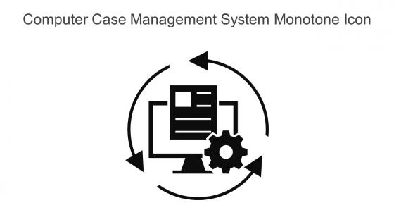 Computer Case Management System Monotone Icon In Powerpoint Pptx Png And Editable Eps Format
