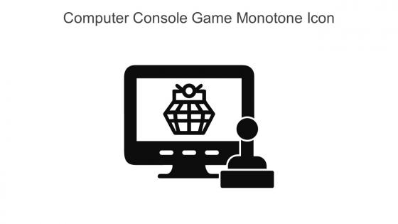 Computer Console Game Monotone Icon In Powerpoint Pptx Png And Editable Eps Format
