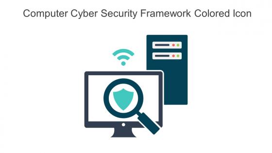 Computer Cyber Security Framework Colored Icon In Powerpoint Pptx Png And Editable Eps Format