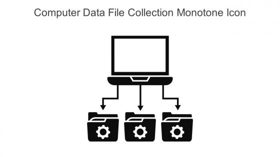 Computer Data File Collection Monotone Icon In Powerpoint Pptx Png And Editable Eps Format