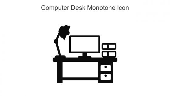 Computer Desk Monotone Icon In Powerpoint Pptx Png And Editable Eps Format