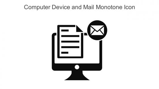 Computer Device And Mail Monotone Icon In Powerpoint Pptx Png And Editable Eps Format
