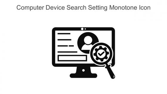 Computer Device Search Setting Monotone Icon In Powerpoint Pptx Png And Editable Eps Format