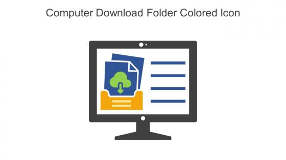 Computer Download Folder Colored Icon In Powerpoint Pptx Png And Editable Eps Format