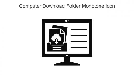 Computer Download Folder Monotone Icon In Powerpoint Pptx Png And Editable Eps Format