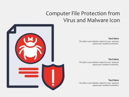 Computer file protection from virus and malware icon