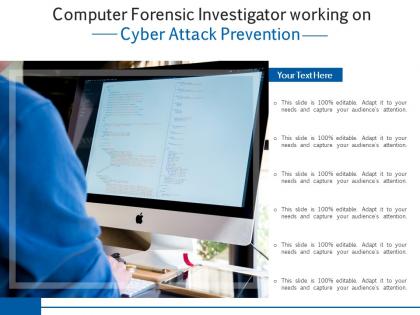 Computer forensic investigator working on cyber attack prevention