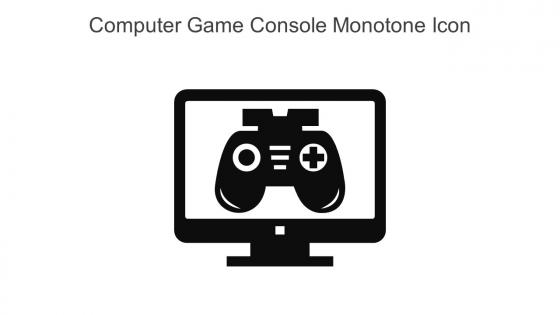 Computer Game Console Monotone Icon In Powerpoint Pptx Png And Editable Eps Format