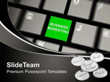 Computer keyboard with business marketing powerpoint templates ppt themes and graphics 0113