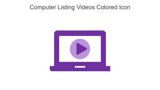 Computer Listing Videos Colored Icon In Powerpoint Pptx Png And Editable Eps Format