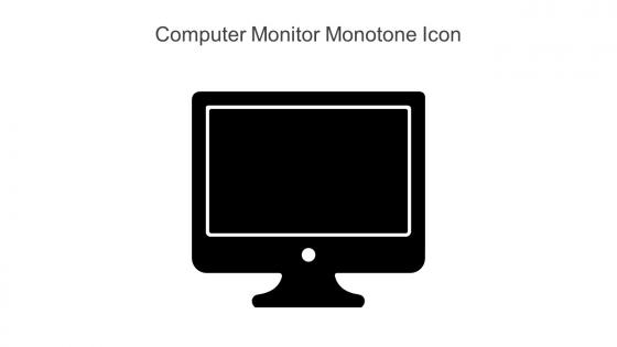 Computer Monitor Monotone Icon