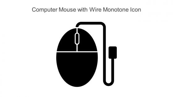 Computer Mouse With Wire Monotone Icon