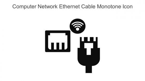 Computer Network Ethernet Cable Monotone Icon In Powerpoint Pptx Png And Editable Eps Format