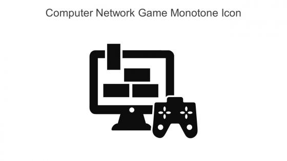 Computer Network Game Monotone Icon In Powerpoint Pptx Png And Editable Eps Format