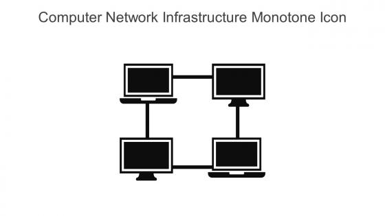 Computer Network Infrastructure Monotone Icon In Powerpoint Pptx Png And Editable Eps Format