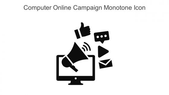 Computer Online Campaign Monotone Icon In Powerpoint Pptx Png And Editable Eps Format
