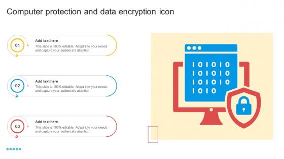 Computer Protection And Data Encryption Icon