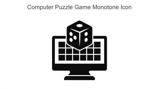 Computer Puzzle Game Monotone Icon In Powerpoint Pptx Png And Editable Eps Format