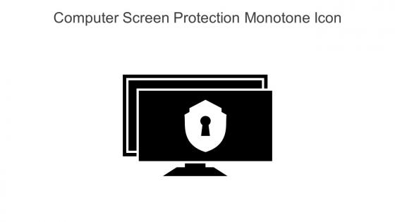 Computer Screen Protection Monotone Icon In Powerpoint Pptx Png And Editable Eps Format