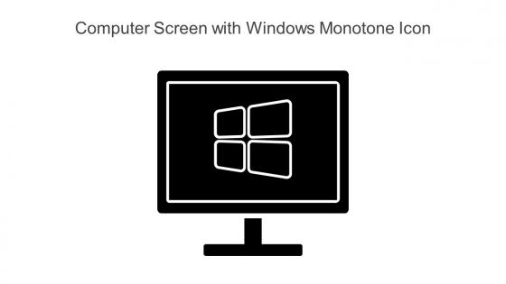 Computer Screen With Windows Monotone Icon