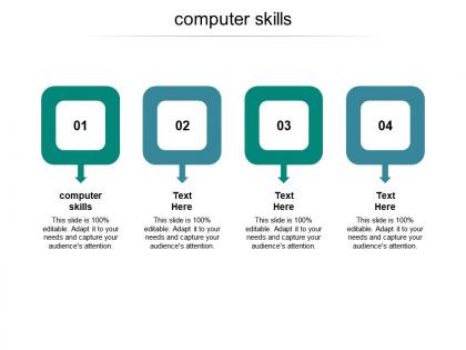 Computer skills ppt powerpoint presentation outline icon cpb