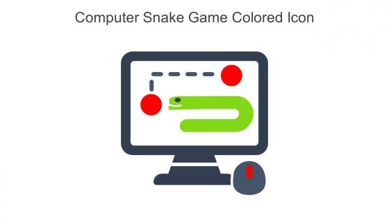 Computer Snake Game Colored Icon In Powerpoint Pptx Png And Editable Eps Format