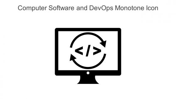 Computer Software And Devops Monotone Icon In Powerpoint Pptx Png And Editable Eps Format