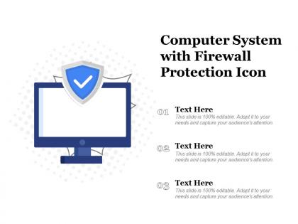 Computer system with firewall protection icon