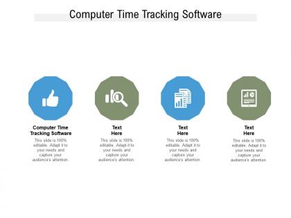 Computer time tracking software ppt powerpoint presentation model clipart cpb