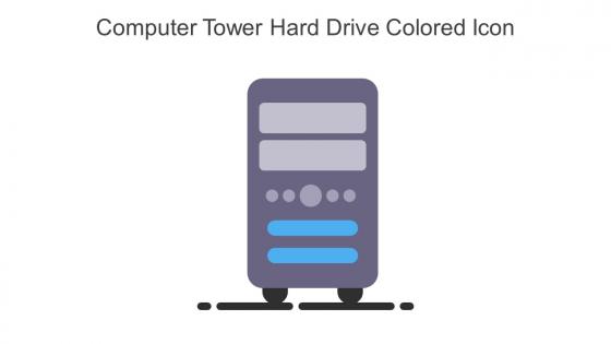 Computer Tower Hard Drive Colored Icon In Powerpoint Pptx Png And Editable Eps Format