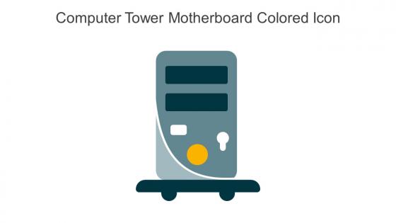 Computer Tower Motherboard Colored Icon In Powerpoint Pptx Png And Editable Eps Format