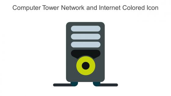 Computer Tower Network And Internet Colored Icon In Powerpoint Pptx Png And Editable Eps Format