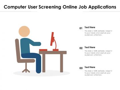 Computer user screening online job applications