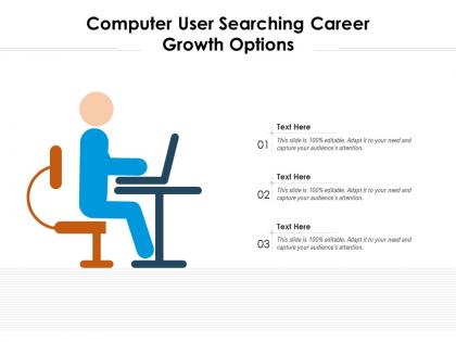 Computer user searching career growth options