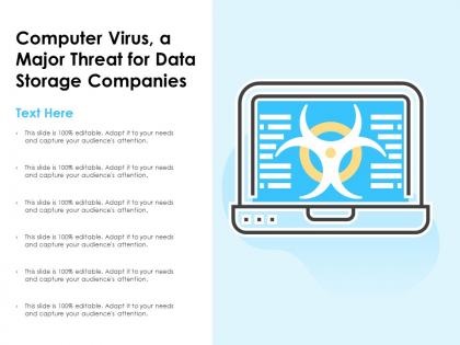 Computer virus a major threat for data storage companies