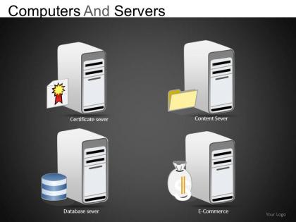 Computers and servers powerpoint presentation slides db