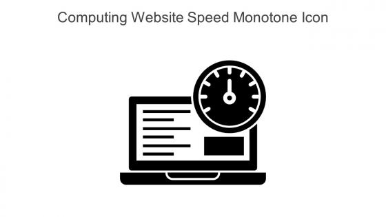 Computing Website Speed Monotone Icon In Powerpoint Pptx Png And Editable Eps Format