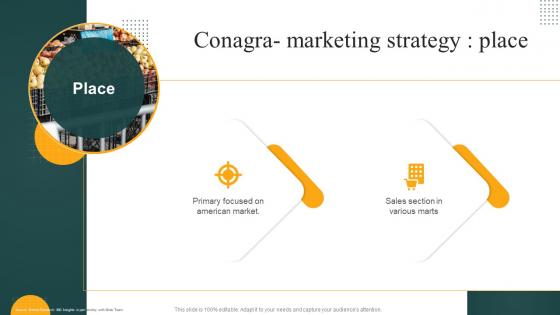 Conagra Marketing Strategy Place Convenience Food Industry Report Ppt Introduction