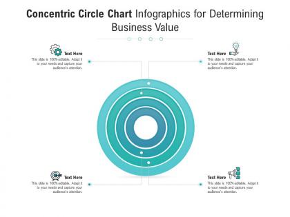 Concentric circle chart for determining business value infographic template