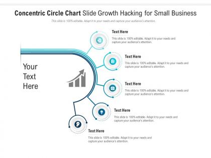 Concentric circle chart slide growth hacking for small business infographic template