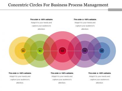 Concentric circles for business process management ppt model
